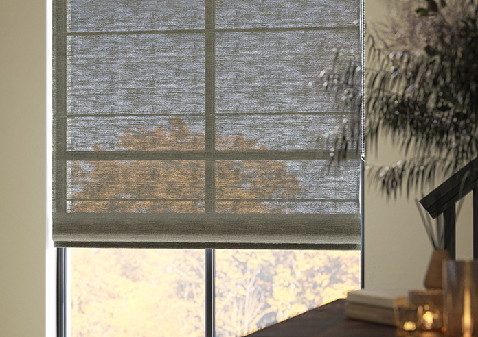 Tucson Voile, Zinc - Motorised Roman Blind - Image 5